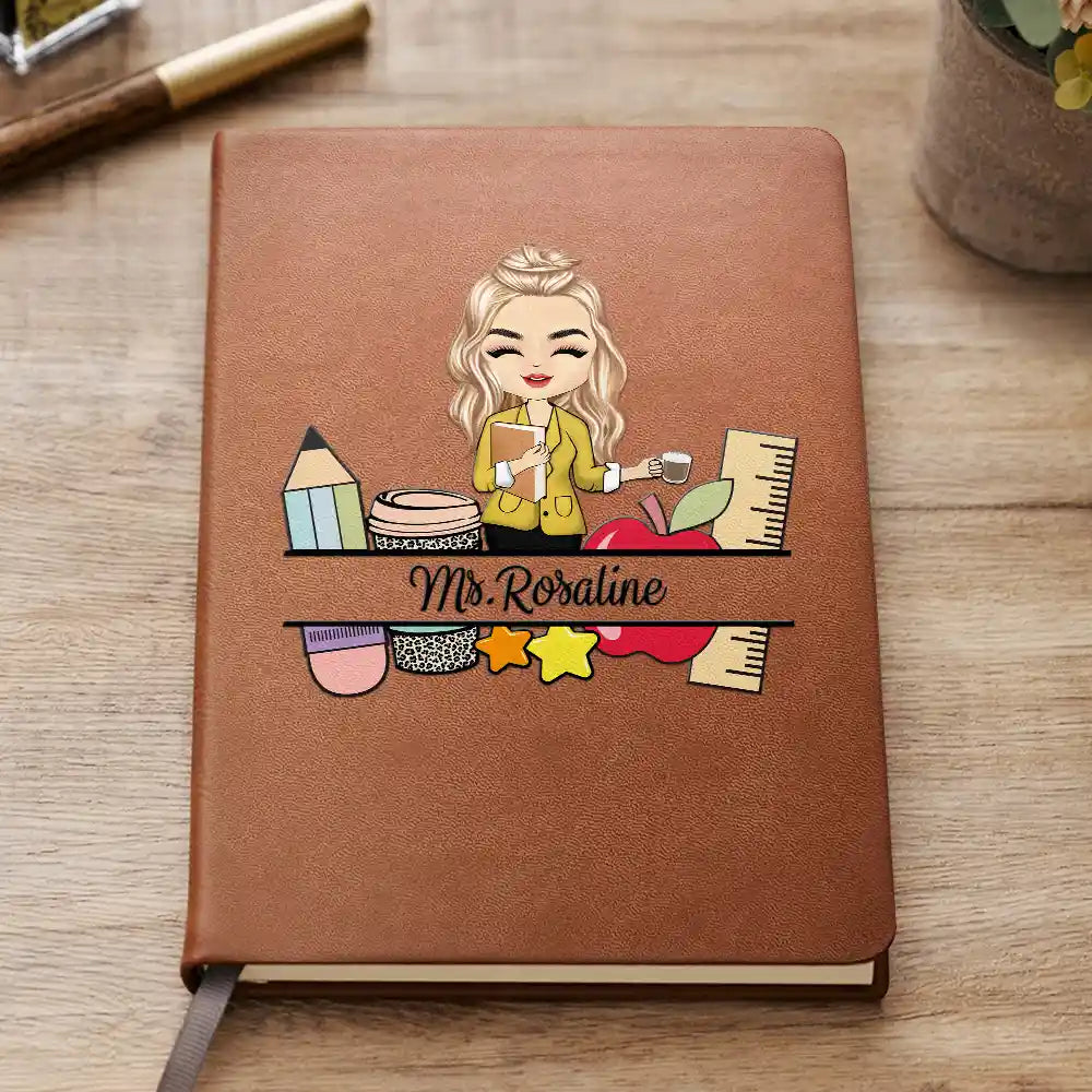 Teacher Name - Personalized Leather Journal