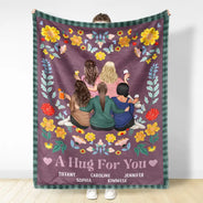 Gift For Sisters, Gift For Bestie - Wraping You In Love - Personalized Fleece Blanket, Sherpa Blanket