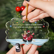 Gift For Brothers, Gift For Sisters, Family - The Love Between Brothers & Sisters Is Forever - Personalized Medallion Glass Ornament