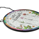 Gift For Bestie,Love,Christmas - Birth Flower Grow An Old Friend - Personalized Stained Glass Window Hanging Suncatcher