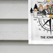 Family Adventures Camping - Personalized Flag