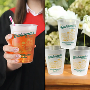 Playful,Beach,Family,Summer,Custom Text - Family Besties Summer Vacation Party - Personalized Frosted Cups