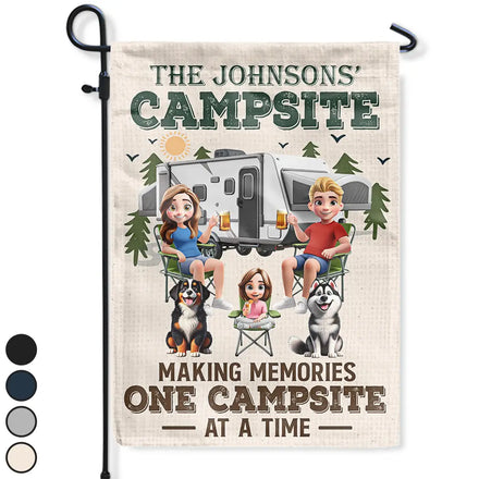 Family Campsite Making Memories Together - Personalized Flag