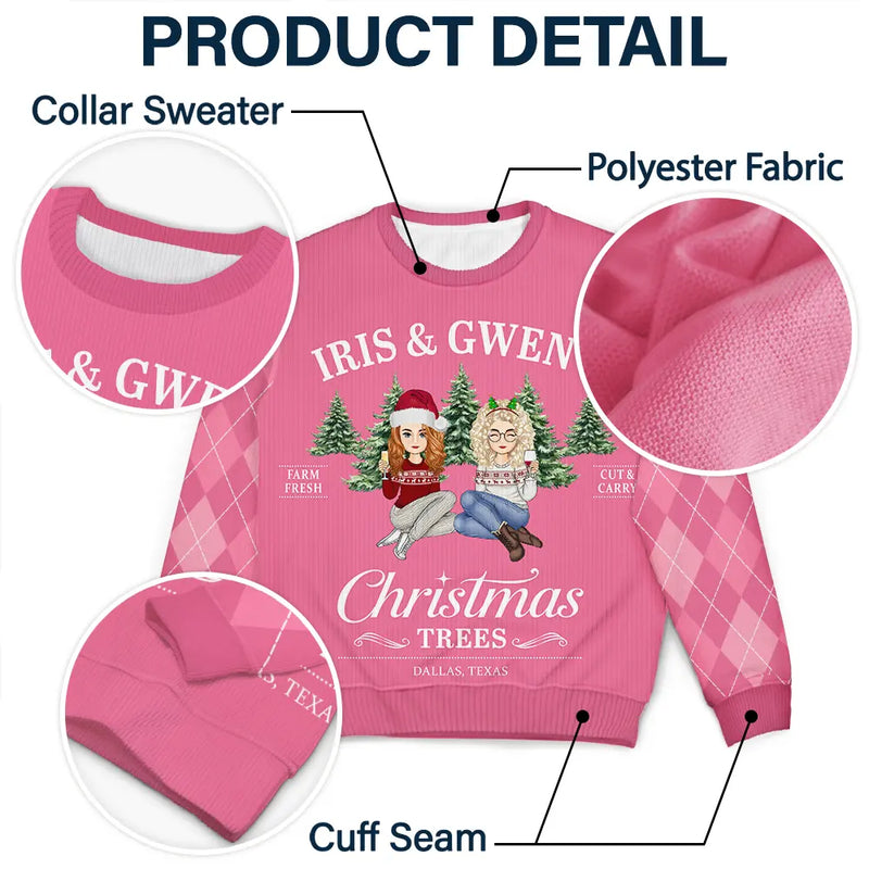 Gift For Couples,Gift For Husband,Gift For Wife,Gift For Boyfriend,Gift For Girlfriend,Gift For Yourself,Gift For Women,Gift For Men,Gift For Mother,Gift For Father,Gift For Grandpa,Gift For Grandma,Family,Pet Lovers,Cat Lovers,Dog Mom,Dog Dad,Dog Couple,Cat Mom,Cat Dad,Cat Couple,Dog Lovers,Pet Mom,Pet Dad,Pet Couple,Happy,Christmas - Family Christmas Tree Farm Fresh - Personalized Unisex Ugly Sweater