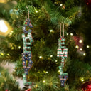 Family, Gift For Couples, Gift For Yourself, Happy - Family Couple Bestie Knitted Effect Name - Personalized Custom Shaped Wooden Ornament