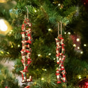 Family, Gift For Couples, Gift For Yourself, Happy - Family Couple Bestie Patchwork Effect Name - Personalized Custom Shaped Wooden Ornament