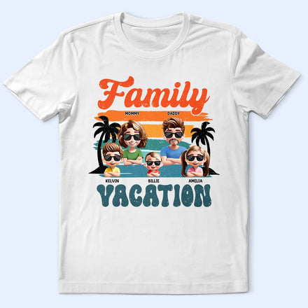 Family Vacation 3D Effect - Personalized T Shirt