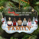 Family Where Begins And Love Never Ends - Memorial Gift - Christmas Gift - Personalized Custom Medallion Acrylic Ornament