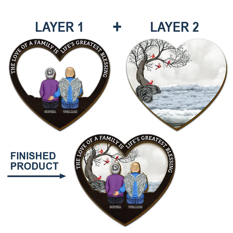 Family, Memorial, Sad - Family Where Life Begins And Love Never Ends - Personalized Custom Shaped Car Visor Clip