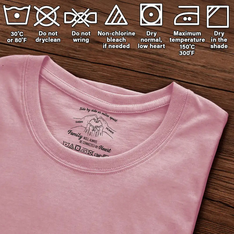 Gift For Women,Gift For Mother,Gift For Grandma,Happy,Gift For Father,Gift For Grandpa,Family,Gift For Yourself - Family Will Always Be Connected By Heart - Personalized T Shirt