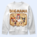 Pet Lovers,Pet Mom,Dog Lovers,Dog Mom,Happy - Faux Embroidery Effect Dog Mom Dog Mum - Personalized T Shirt