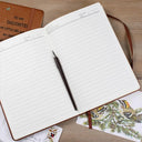 Gift For Daughter,Gift For Women,Happy,Gift For Grandkids - Faux Pressed Birth Flower My Daughter Forever - Personalized Leather Journal