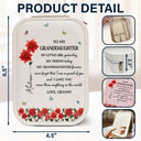 Gift For Daughter, Gift For Women, Happy, Gift For Grandkids - Faux Pressed Birth Flower My Daughter Forever - Personalized Makeup Box With LED Mirror