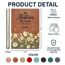 Christian,Gift For Yourself - Favorite Bible Verse With Birth Month Flower - Personalized Leather Journal