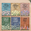 Christian,Gift For Yourself - Favorite Bible Verse With Birth Month Flower - Personalized Leather Journal