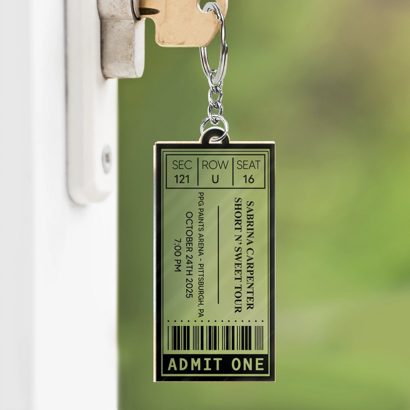 Gift For Yourself,Happy - Favorite Concert Ticket - Personalized Acrylic Keychain