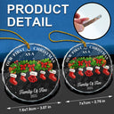 Family,Pet Lovers,Pet Mom,Pet Dad,Pet Couple,Dog Lovers,Dog Couple,Dog Mom,Dog Dad,Cat Lovers,Cat Mom,Cat Dad,Cat Couple,Happy,Christmas - First Christmas Stocking Family - Personalized Circle Glass Ornament