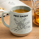 Gift For Father,Adorable,Icon - First Dad Now Grandpa Fist Bumps - Personalized Conical Mug