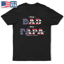First Dad Now Papa Stars And Stripes - Gift For Father, Grandpa, Grandfather - Personalized T Shirt