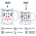 First Time Ever As A Family Of Three Handprints - 3D Inflated Effect Printed Mug, Personalized Mug