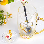Gift For Grandma, Grandma - Grandkids, Gift For Mother, Happy - First Mom Now Grandma - Personalized Glass Flower Tea Cup