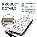 Gift For Mother,Gift For Grandma,Love,Happy - First Mom Now Grandma 3D Effect Birth Flowers - Personalized Leather Long Wallet