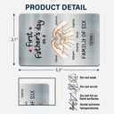 Gift For Father,Gift For Men,Happy,Vector - First Time Ever As A Family Of Three - Personalized Aluminum Wallet Card