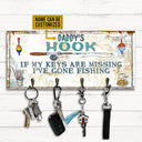 Fishing I've Gone Fishing Personalized Custom Wood Key Holder