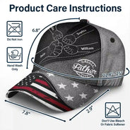Gift For Husband,Gift For Father,Happy,Gift For Grandpa,Gift For Men - Fist Bump Best Dad Ever Papa Flag - Personalized Classic Cap 