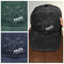 Gift For Husband,Gift For Father,Happy,Gift For Grandpa,Gift For Men - Fist Bump, Best Friends For Life Daddy - Personalized Vintage Washed Denim Cap