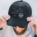 Gift For Husband, Gift For Father, Happy - Fist Bump, Best Friends For Life - Personalized Vintage Washed Denim Cap