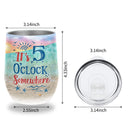 Flamingo 5 O'Clock Custom Wine Tumbler