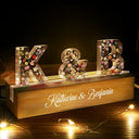 Gift For Mother,Gift For Grandma,Gift For Bestie,Family - Floral Letter Mom Dad Family Love - Personalized Custom Shaped LED Light
