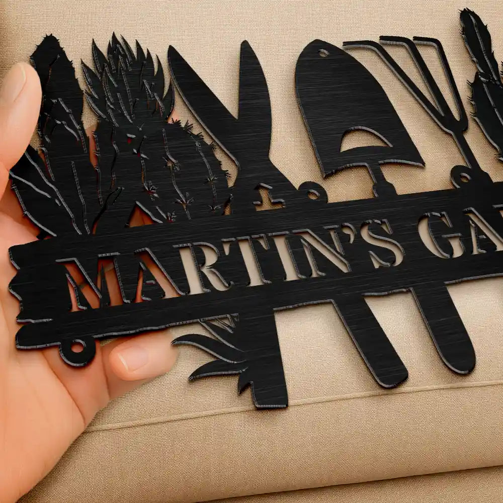 Gardening - Flower Vegetable Garden - Personalized Cutout Metal Sign