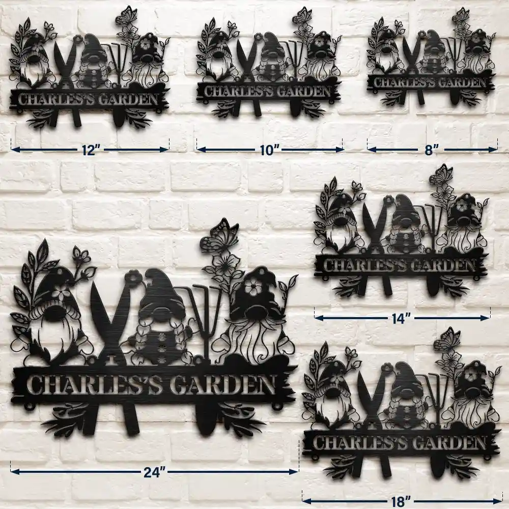 Gardening - Flower Vegetable Garden - Personalized Cutout Metal Sign