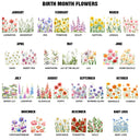 Reading,Gift For Yourself,Gift For Women,Happy - Birth Month Flower Watercolor Blooming In Love - Personalized Book Sleeve