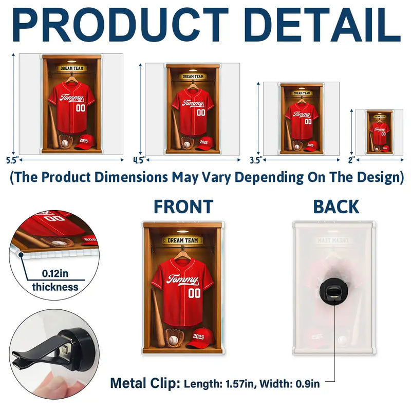 Football, Happy - Football Soccer Locker 3D Effect - Personalized Acrylic Car Vent Clip