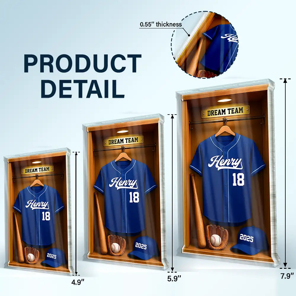 Football,Happy - Football Soccer Locker 3D Effect - Personalized Custom Shaped Acrylic Plaque