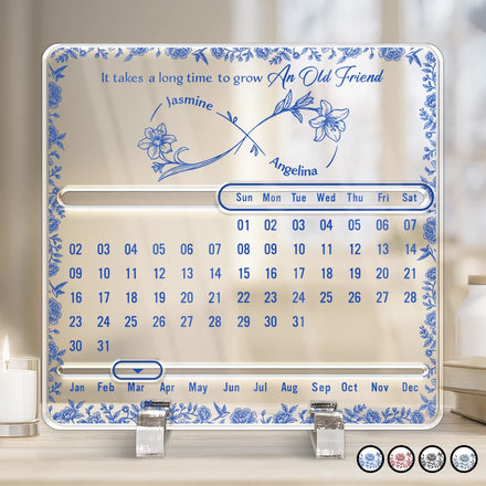 Forever Bound By Infinity - Personalized Acrylic Perpetual Desk Calendar