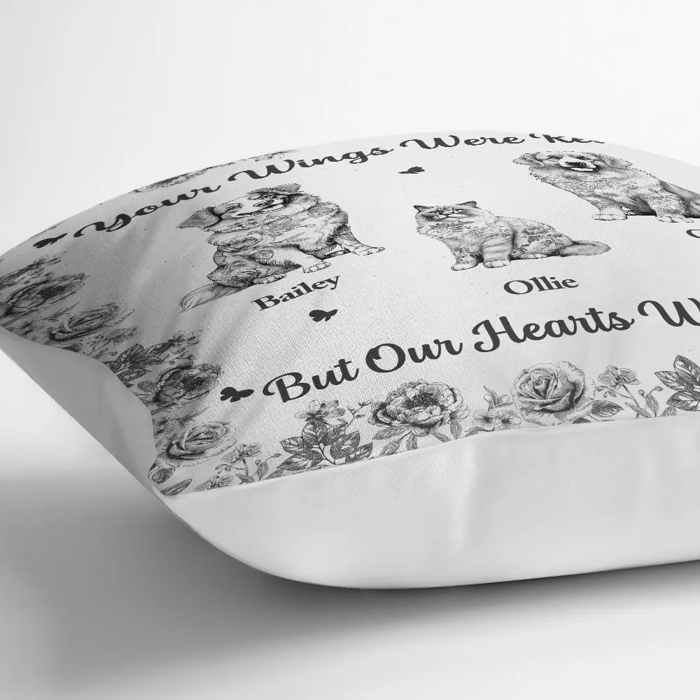 Pet Lovers,Pet Mom,Pet Dad,Pet Couple,Dog Lovers,Dog Mom,Dog Dad,Dog Couple,Cat Lovers,Cat Mom,Cat Dad,Cat Couple,Gift For Couples,Gift For Women,Gift For Men,Memorial,Sad - Forever In My Heart Toile Dog Cat Memorial - Personalized Pillow
