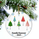 Christmas,Gift For Bestie,Gift For Sisters,Gift For Brothers,Gift For Sibling,Happy,Cousin,Family,Top Market - Friends Forever Christmas Tree 3D Inflated - Personalized Circle Ceramic Ornament