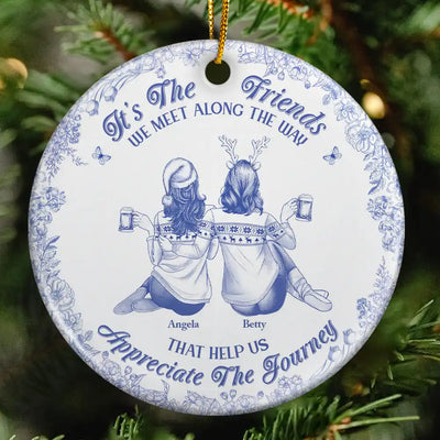 Toile De Jouy Christmas Ornaments