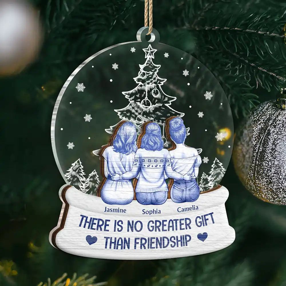Friendships Sisters Are The Greatest Gift - Personalized 2-Layered Mix Ornament