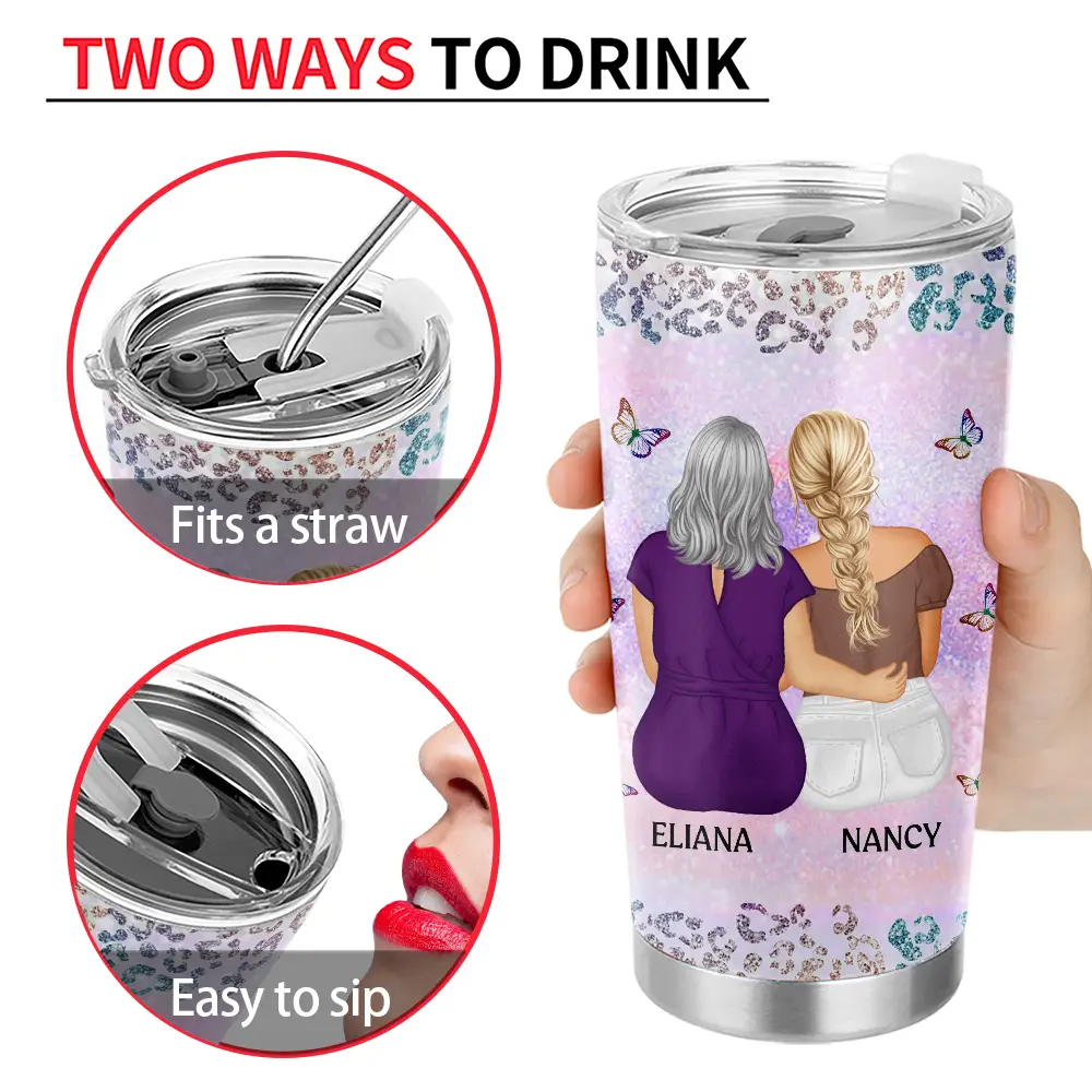 Mom - Daughters (Adult),Gift For Daughter,Happy, Top Market - From Mom To Badass Daughter - Personalized Tumbler