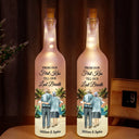 Old Couples, Gift For Husband, Gift For Wife, Gift For Boyfriend, Gift For Girlfriend, Love - From Our First Kiss Old Couple - Personalized Bottle Light