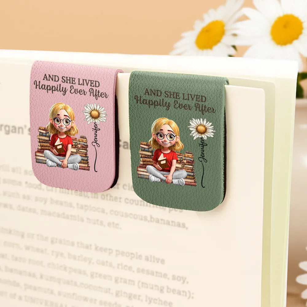 Reading, Gift For Yourself, Gift For Women, Happy - Fck Off I'm Reading - Personalized Leather Magnetic Bookmark