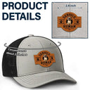 Dog Dad,Dog Mom,Dog Lovers,Funny - Fun 3D Effect Dog Service Human Do Not Pet - Personalized Leather Patch Hat
