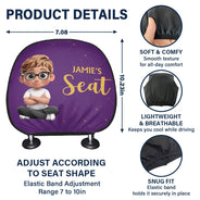 Gift For Yourself,Gift For Couples,Funny - Fun Private Seat Family Couple 3D Effect - Personalized Car Headrest Covers