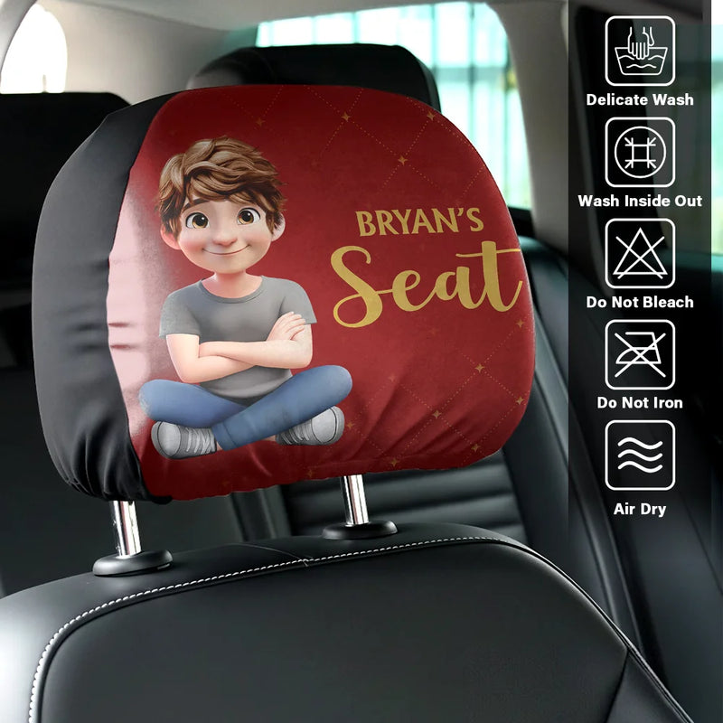 Gift For Yourself,Gift For Couples,Funny - Fun Private Seat Family Couple 3D Effect - Personalized Car Headrest Covers