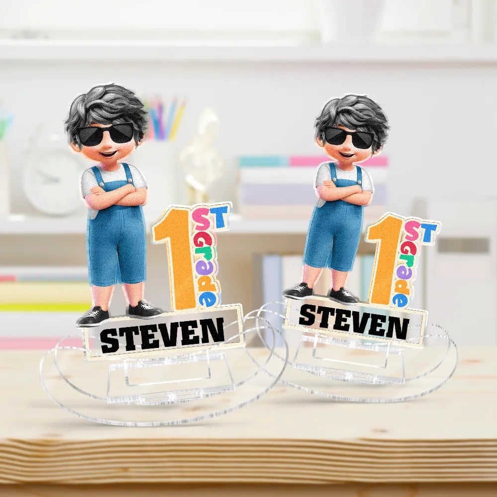 Gift For Kids,Funny - Funny Back To School - Personalized Acrylic Shaking Stand